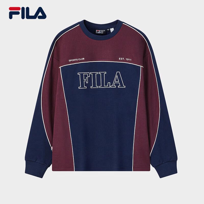 FILA Men s Color-block Knit Pullover Sweatshirt M