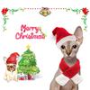 Funny Santa Hat Pet Headwear Photo Props with Scarf for Cats and Dogs for Holiday Photoshoots and Parties