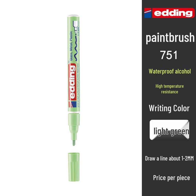 Edding 751 Industrial Epoxy Marker: German-made, alcohol-resistant, high-temp, waterproof, and fade-proof.