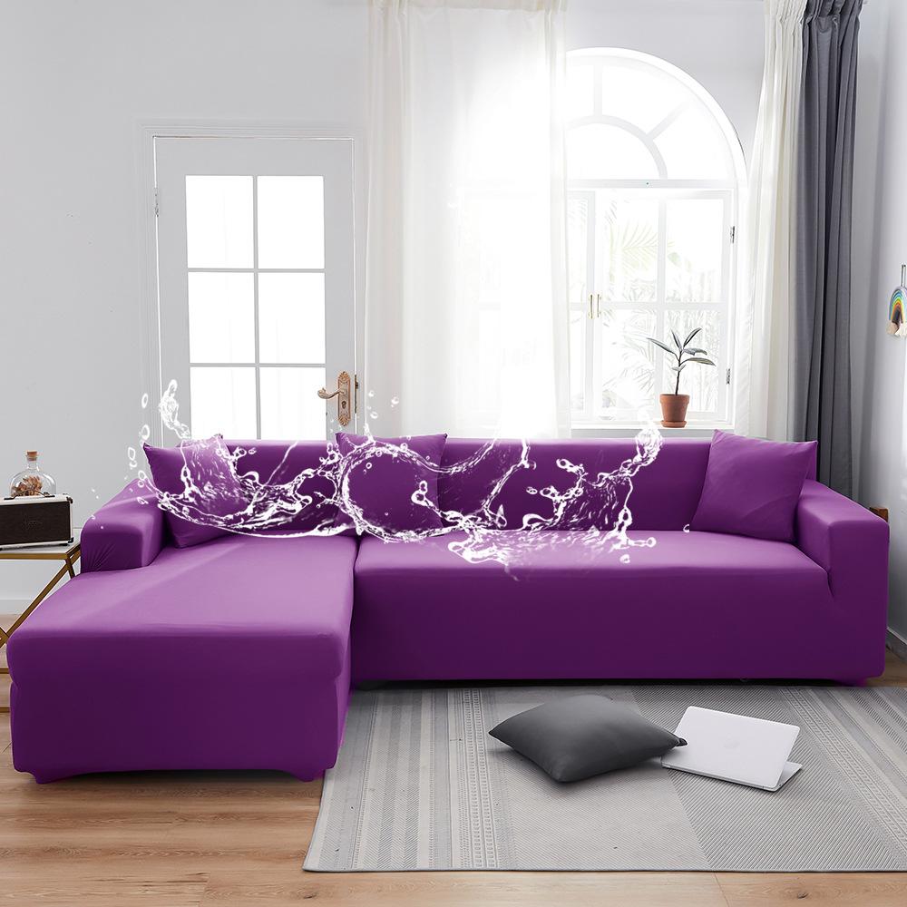 Einfarbiger All-Inclusive Wasserdichter Sofabezug, Sofabezug, Elastische Stoffkombination, Milchseide-Sofabezug, Staubdicht