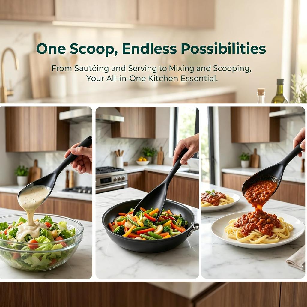 Silicone Duckbill Spatula Heat Resistant Integrated Cooking Shovel Nonstick Pan Turner Multi Purpose Sauce Stirring Spoon