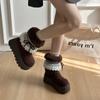 Thick-soled retro casual shoes, new velvet warm winter cotton shoes, fluffy thickened snow boots, women's short boots