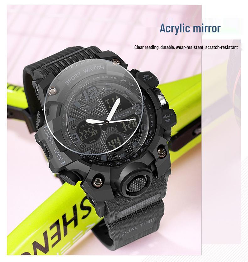 Sanda Fashion Luminous Waterproof Multi-function Sports Watch for Men & Women, Suitable for Students