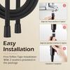 Matte Black Flexible Anti-Twist 1.5M Silicone Shower Hose for Bathroom