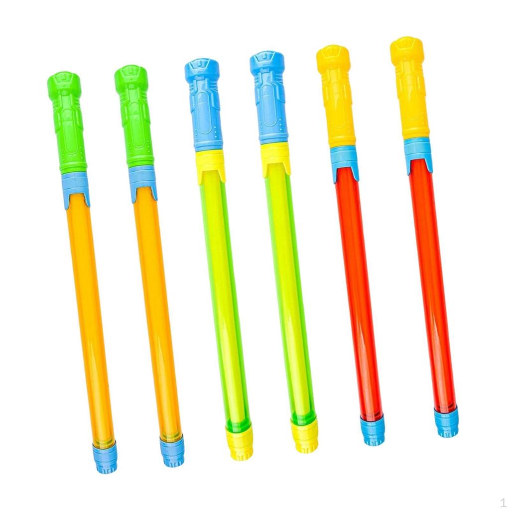 6 Pieces Water Squirt Toy Adjustable Length 42-69cm Portable for Backyard Soaker Blaster