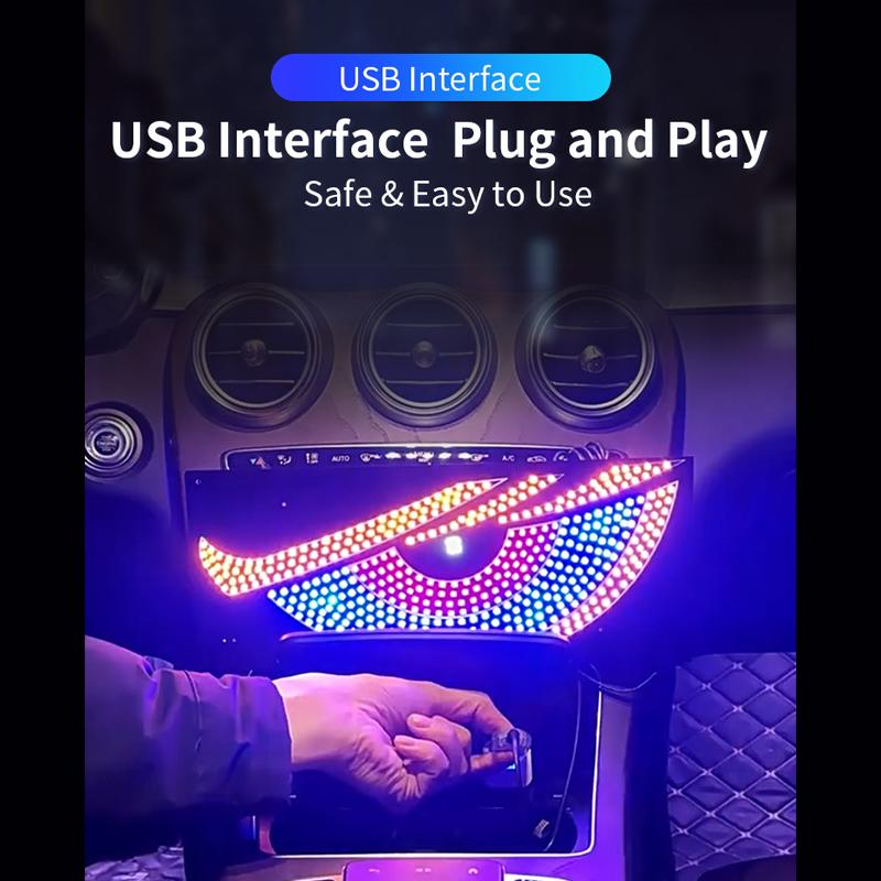 Lumină LED Interior Auto Panou LED Flexibil Lumini Ochi de Diavol Lampă Decorare Auto
