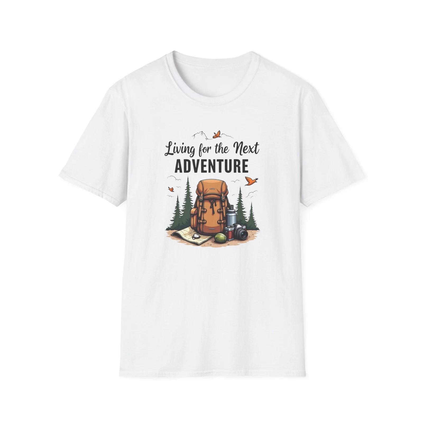Living for the Next Adventure T-Shirt | Hiking Backpack Design XL