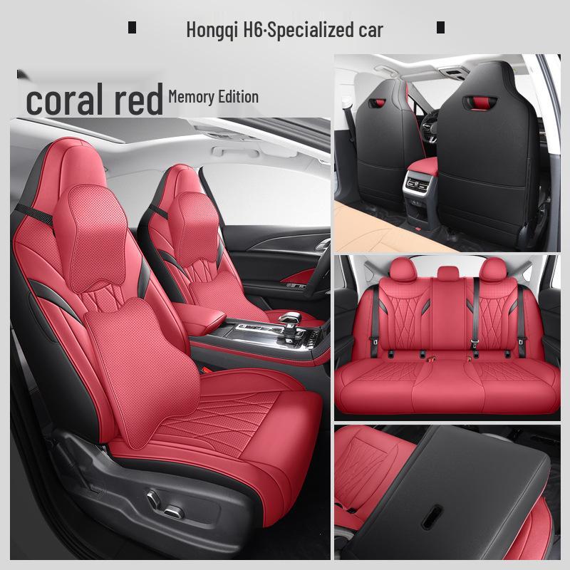 Universal Leather Car Seat Cushion for Hongqi H6 - New Model for All Seasons