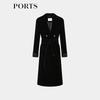 PORTS Women's Solid Long Sleeve Maxi Coat