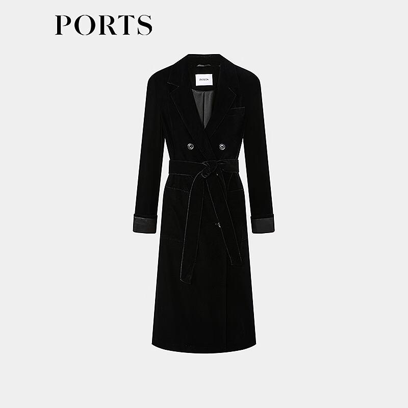 PORTS Women's Solid Long Sleeve Maxi Coat