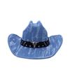 Popular European and American retro washed western cowboy hat men's and women's fashion jazz hat sunshade top hat