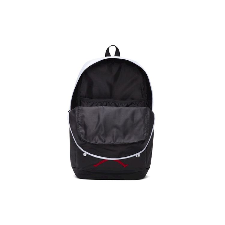 Jordan Sports Casual Large Capacity Air Logo Print Zipper Backpack Unisex Backpack Black White DA5202-100