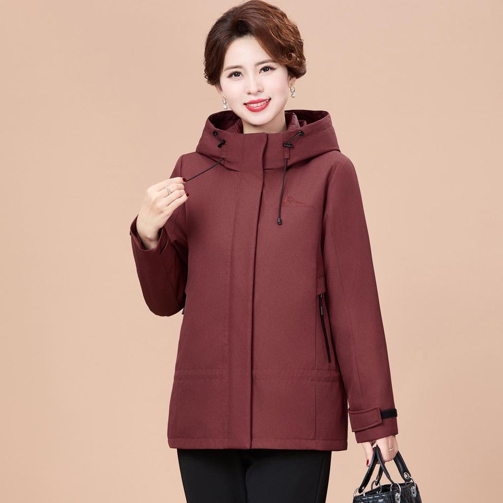 Damen Winterjacke in mittlerer Länge mit abnehmbarem Futter - Verdickter, warmer Daunenmantel für Mittelalte und Ältere