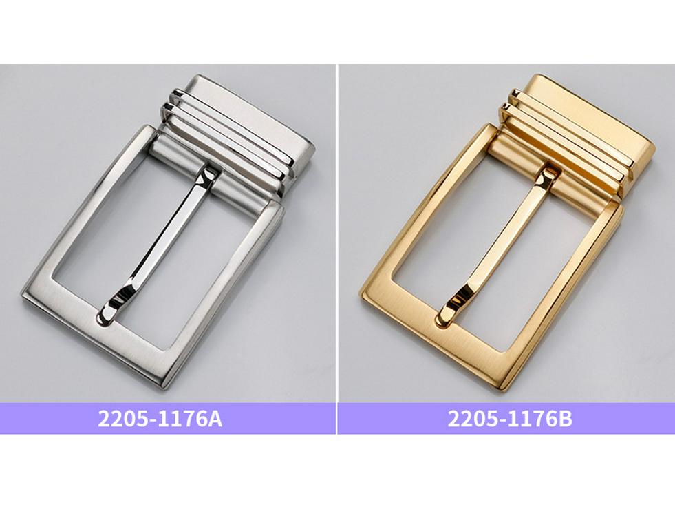 Men's Stainless Steel Double-Sided Rotating Pin Buckle for Perforated Belts