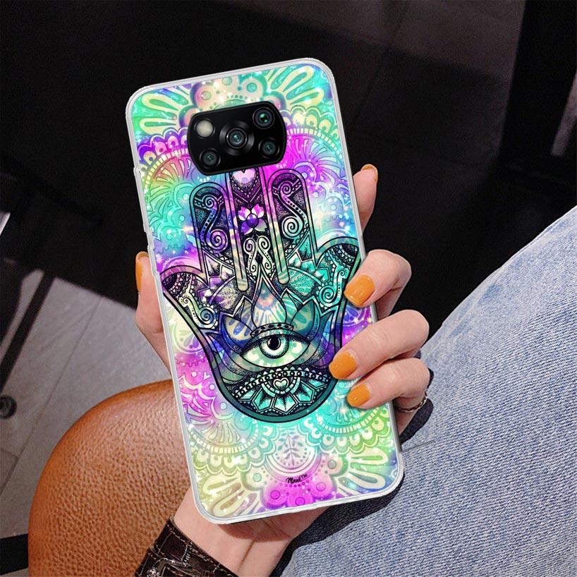 Totem Mandala Colorful Flower Phone Case For Xiaomi Poco X7 X6 X5 Pro F7 Ultra Redmi 15C 15 13C 13 12C 12 10 10A 10C 9 9A 9C 9T