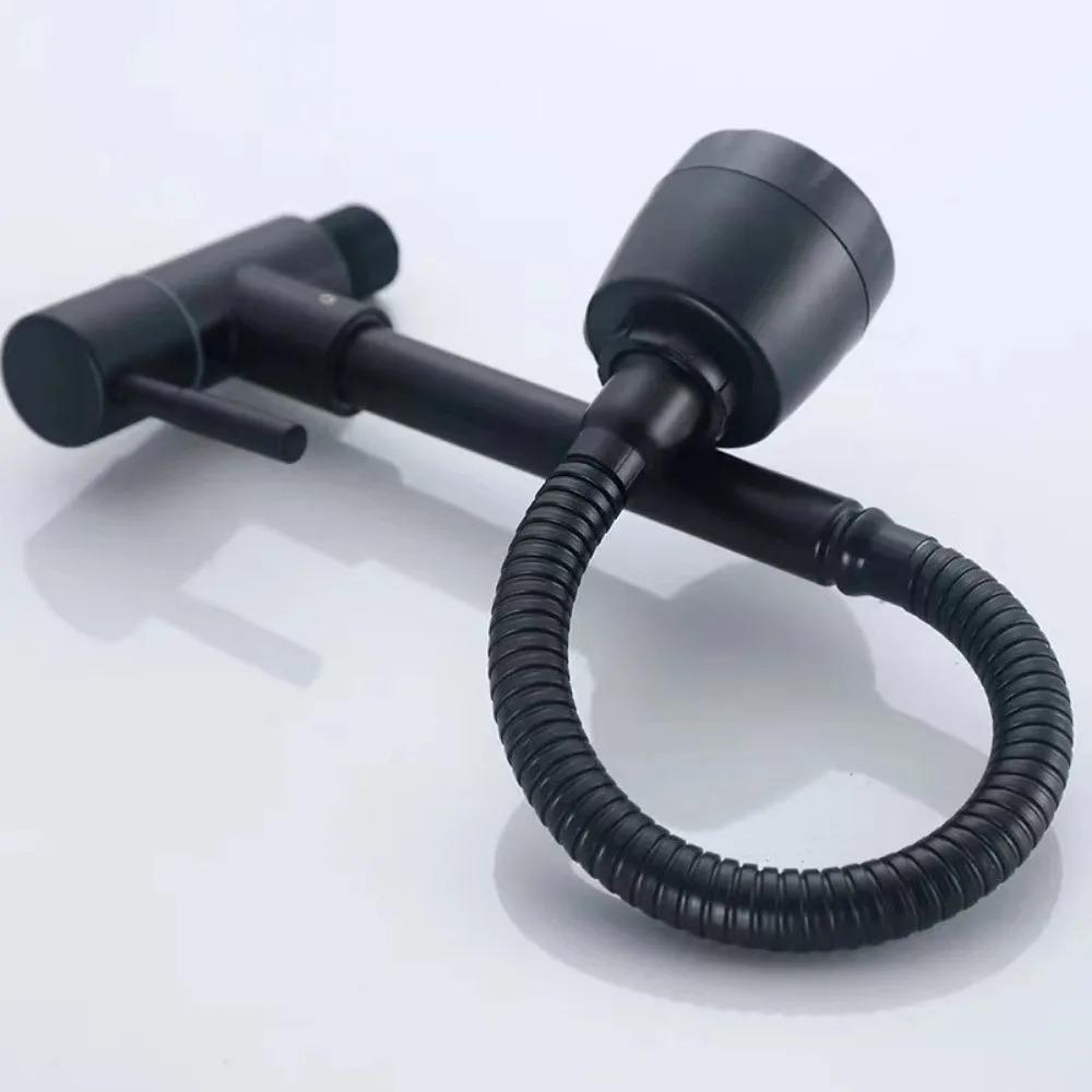 Rotatable Flexible Hose Kitchen Faucet Stainless Steel Water Tap Nozzle Washbasin