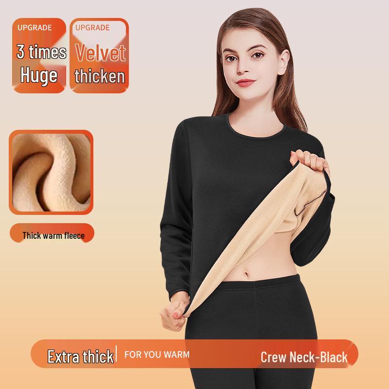 

Мужской и женский термокомплект из шерпы: Плюс бархат, утолщенный для зимнего комфорта. XXL [Suitable for 140-159 lbs]