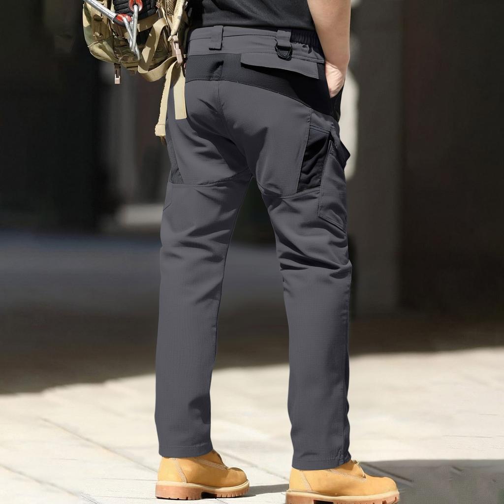 Men's  Work Pants Outdoor Work Fishing Camping Waterproof Wear-resistant Multi-Pocket Work Pants (Belt Not Included)