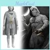 Moon Knight Kostuum Voor Volwassenen Kinderen Film Cosplay Jumpsuit Met Cape Voor Rollenspel