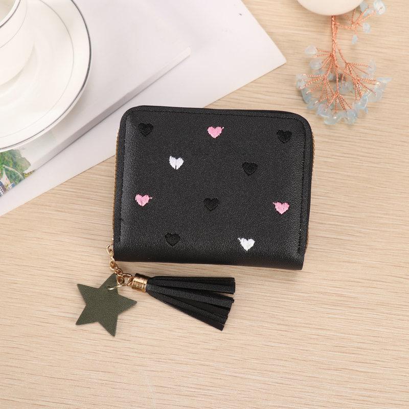 

2024 Japanese & Korean Multifunctional Women s Leather Wallet: Exquisite Short Foldable Design with Coin & Card Holder