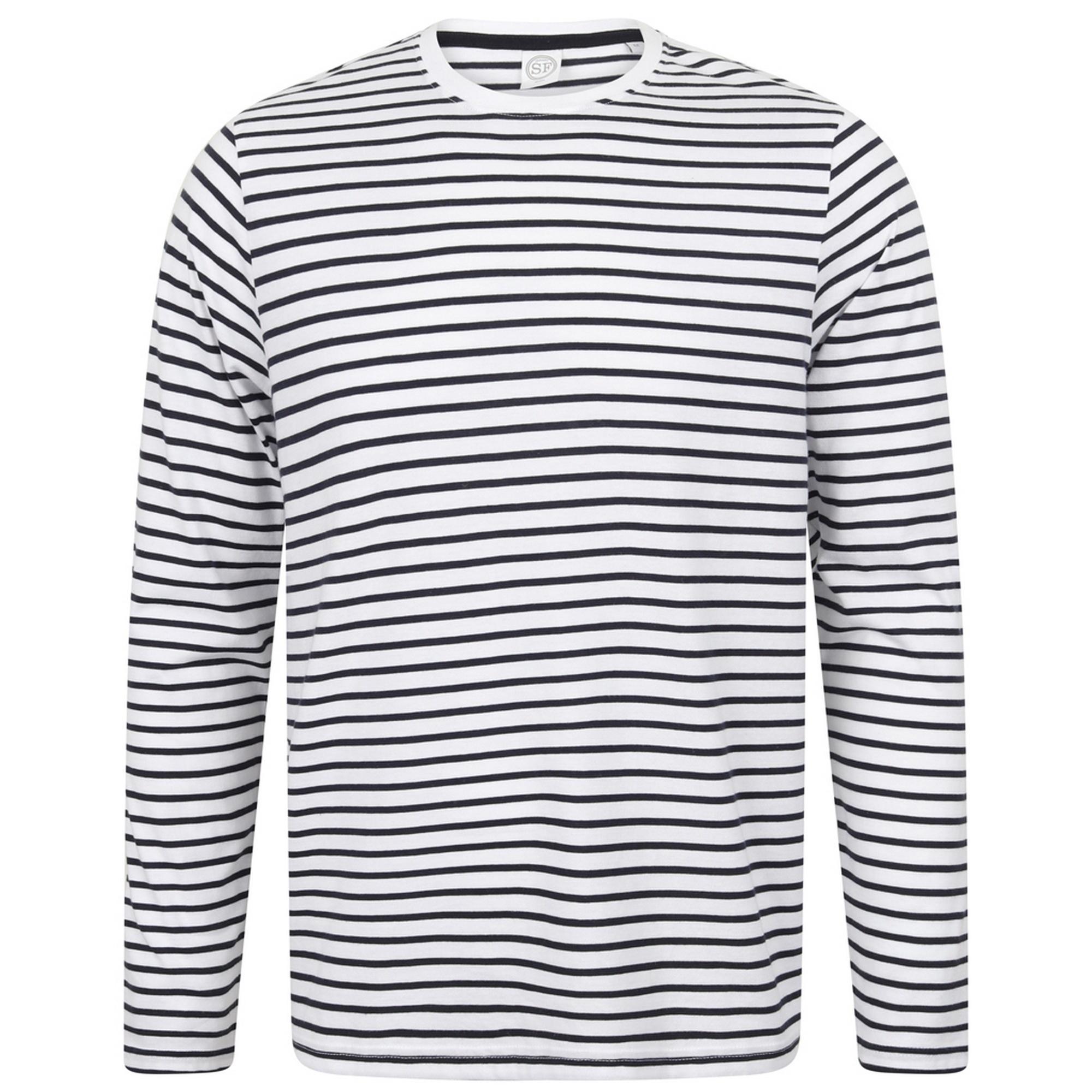 Skinni Fit Unisex Long Sleeve Striped T-Shirt M