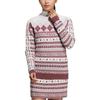 Adidas Round Neck Pullover Pattern Print All Over Brand Logo Embroidery Knit Sweater Women Sweater Light-Deep-Red HG8213