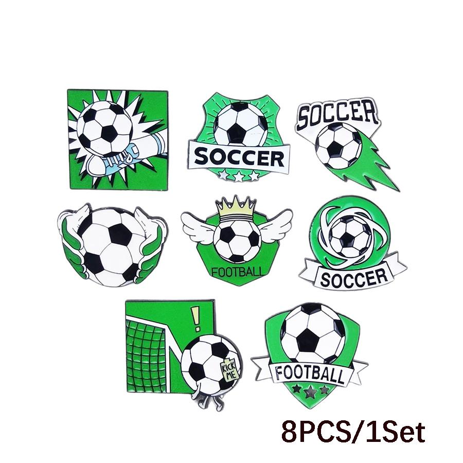 

Football Pin, Adorable Cartoon Alloy Drop Oil, Unique Creative Backpack Accessory Sports Series Badge чёрный