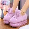 Fashion White Rabbit Hare Slippers Women's Cute Animal Platform Home Mules Shoes Girls Bedroom Plush Slides Slipper Ears Indoor Shoes