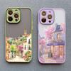 Bländande Anime Gatumotiv Scenari Telefonfodral för IPhone 13 12 11 Pro Max Mini 16 15 14 Max Plus 7 8 Plus SE2 X XR X Baksideskydd