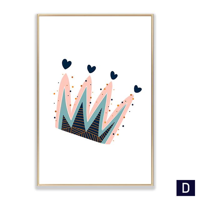 Nordische Poster und Drucke Sonne Wolke Regenbogen Stern Wandkunst Leinwandmalerei Cartoon Wandbilder Kinderzimmer Dekor Heimdekoration