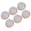 6 Pezzi Cuscino per Spilli da Cucito Base Rotonda in Legno Carino Stile Floreale Attira l'Occhio Cuscino per Spilli per