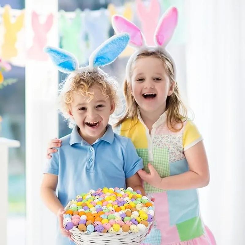 50-500PCS Easter Mini Eggs Colorful Foam Eggs  Artificial Bird Eggs Foam Eggs Decoration  Easter Spring Party Basket Stuffers