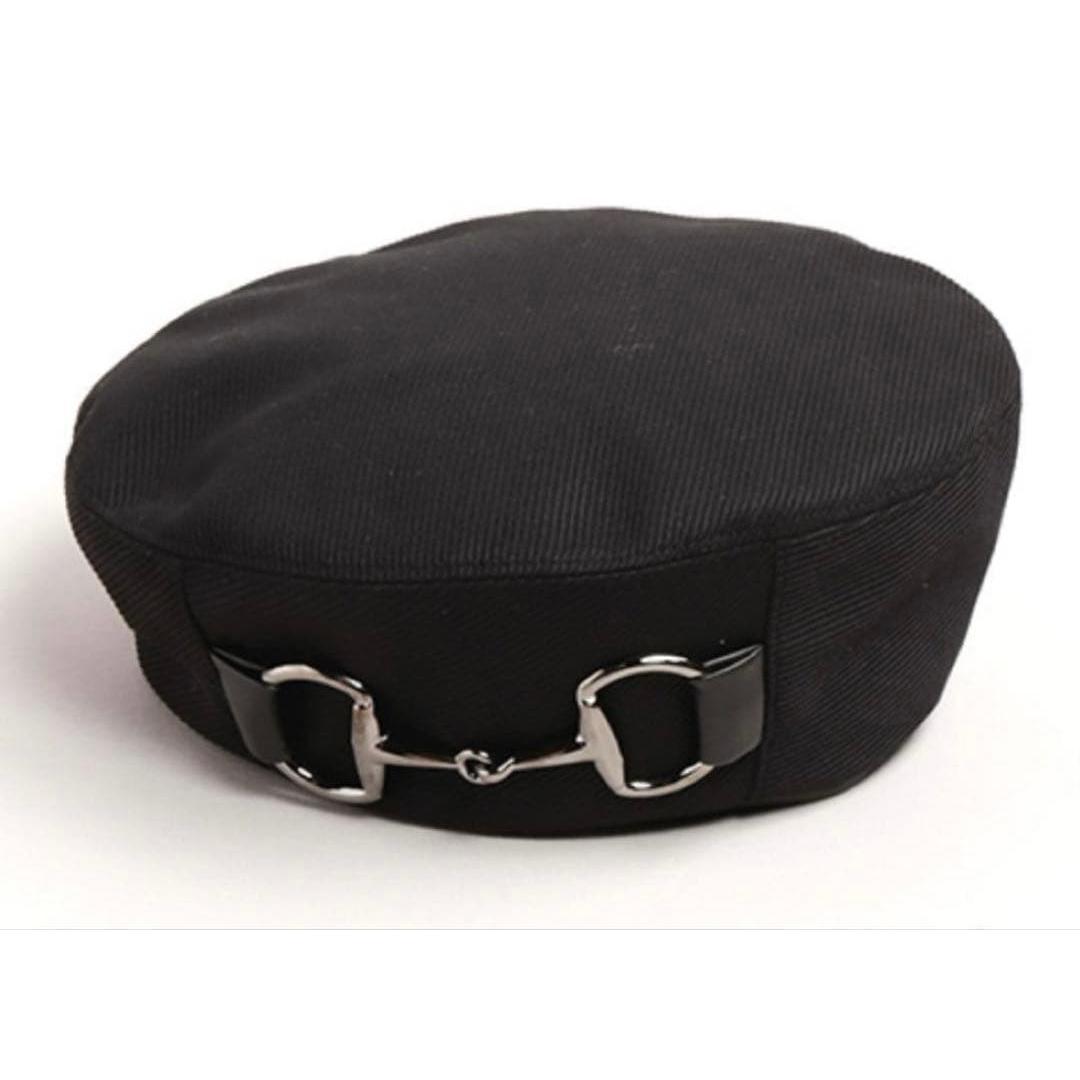 Used Casira CA4LA PLAID BERET 9 bit beret black