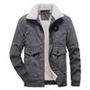 Herbst und Winter Corduroy Herrenmäntel Plus Baumwolle und Samt Wintermäntel Baumwollkragen Sherpa Herrenjacken
