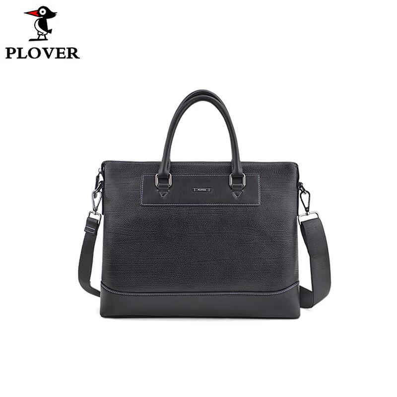 PLOVER Men s Top-Grain Leather Business Briefcase