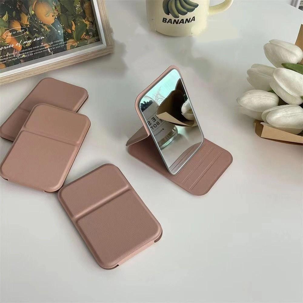 Hand-held Desktop Stand Mirror High Definition Vanity Mirror Small Compact Cosmetic Mirror  Bedroom