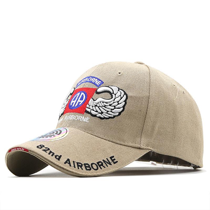 Outdoor Baseball Cap D Airborne Division Leisure Baseball Cap UV Protection Cap Big Eaves Cap Travel Breathable Cap