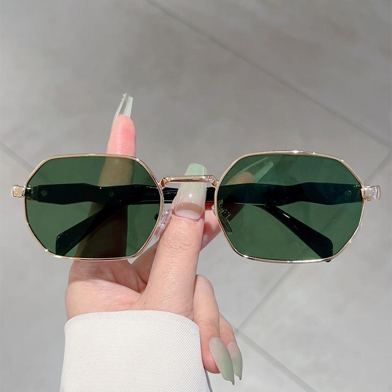 Vintage Polygonal Sunglasses for Men Women Gradient Lens Luxury Brand Design Outdoor Sun Glasses Gafas
