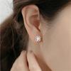 PONYKISS Tibetisches Silber Hohl Herz Blume Ohrstecker für Damen Romantische Pflanze Mode Leichter Luxus Accessoires