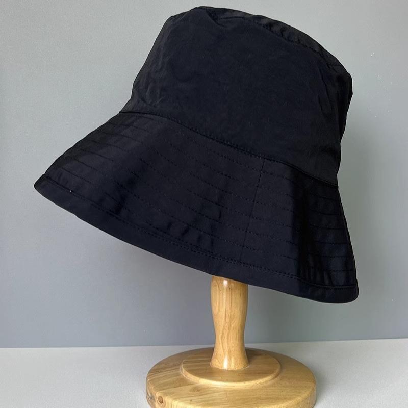 Women's Premium Autumn Soft Brim Lightweight Versatile Black Quick-Dry Bucket Hat UV Protection Sun Hat