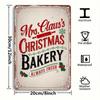 Vintage Mrs. Claus Bakery Metal Poster Wall Decor Kitchen
