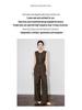 Elegant Silver Buckle Vest & Commuter Wide-Leg Pants Set for Women - Autumn Collection