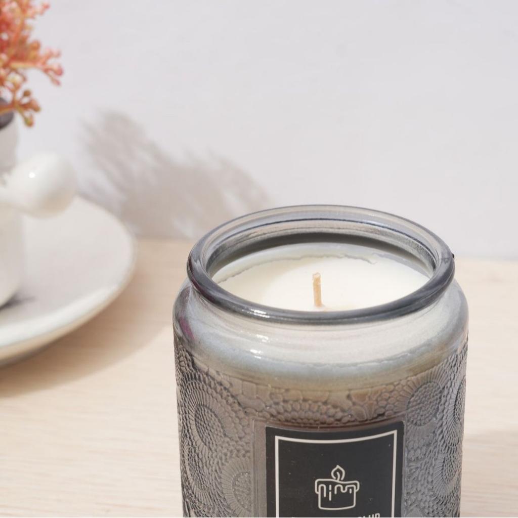 Large-size Relief Glass Souvenir Scented Candle Creative Scentless Candle Ornament