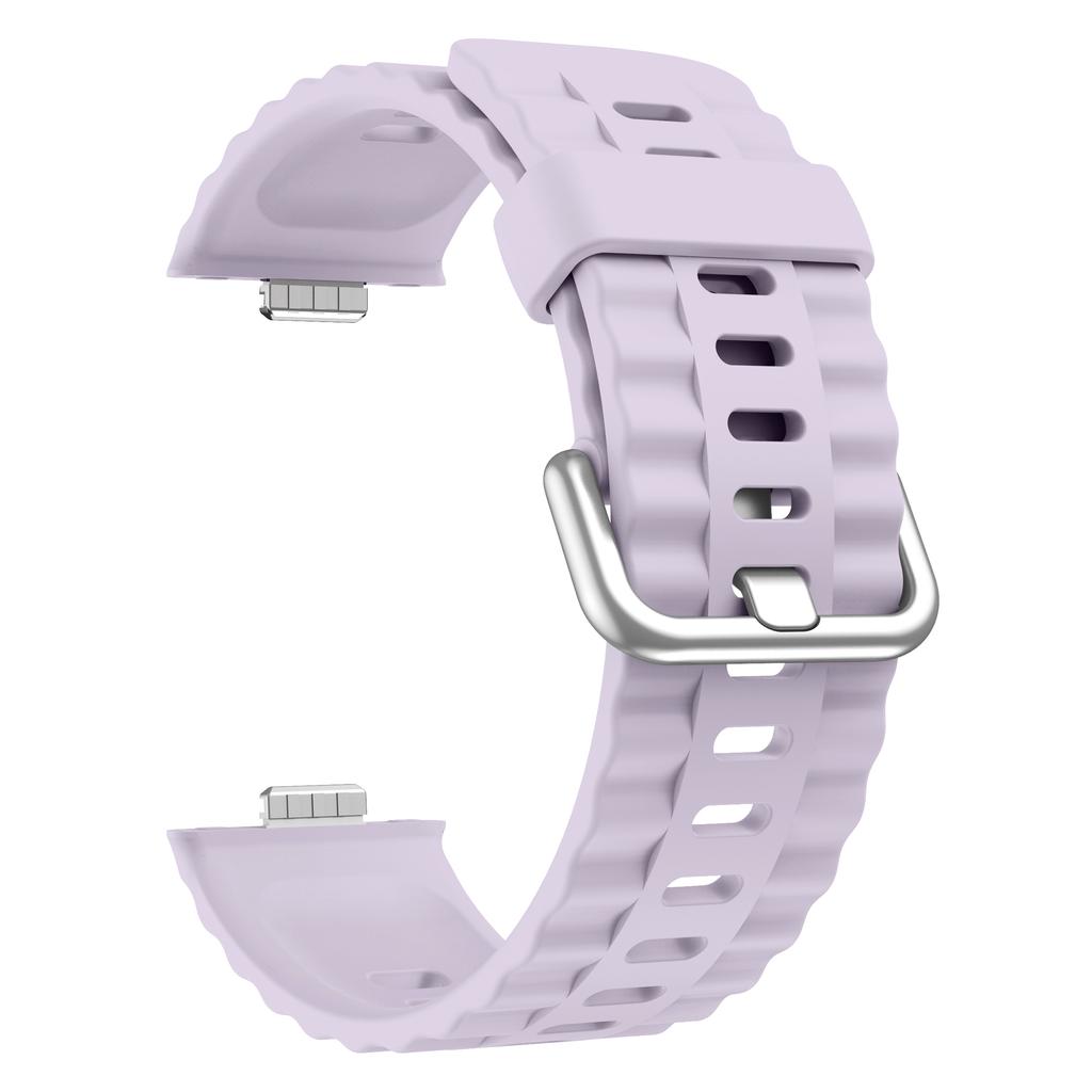 Suitable for Huawei Watch Fit4pro/fit4/fit3 Strap Wave Design Silicone Sports Sweatproof Breathable/Fashionable Smart Strap