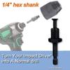 Keyless Hand Drill Chuck Mount Rust-resistant Tool 1.5~13mm Self-tighten Labor-saving Drill Chuck Replacement