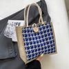 Geantă de in de vară nouă pentru femei, pentru a lucra și a transporta cutie de prânz pentru genți de mână la modă din in