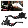 Universal 7 8in Hydraulic Adjustable Brake Upper Pump Clutch Levers Handle Assembly (Black)