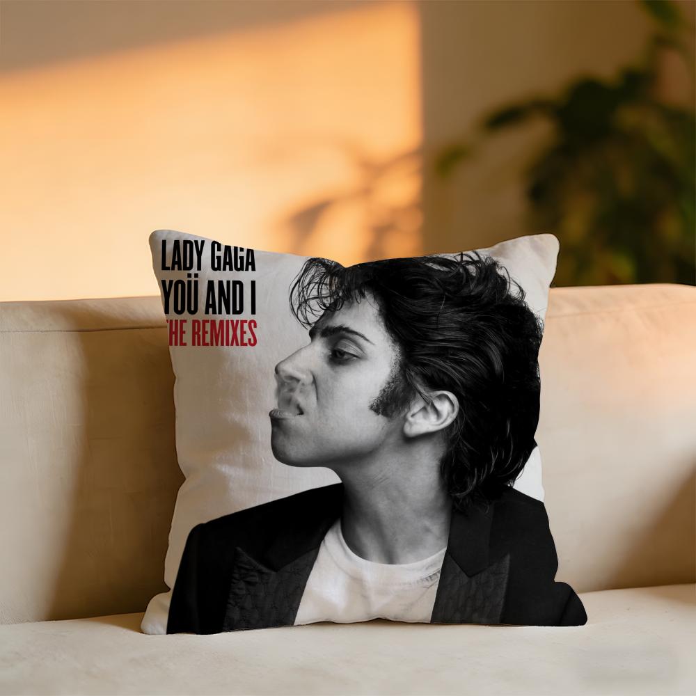 Lady Gaga Cushion Cover Cozy Velvet Throw PillowSoft Warm Cushion For Sofa Bed