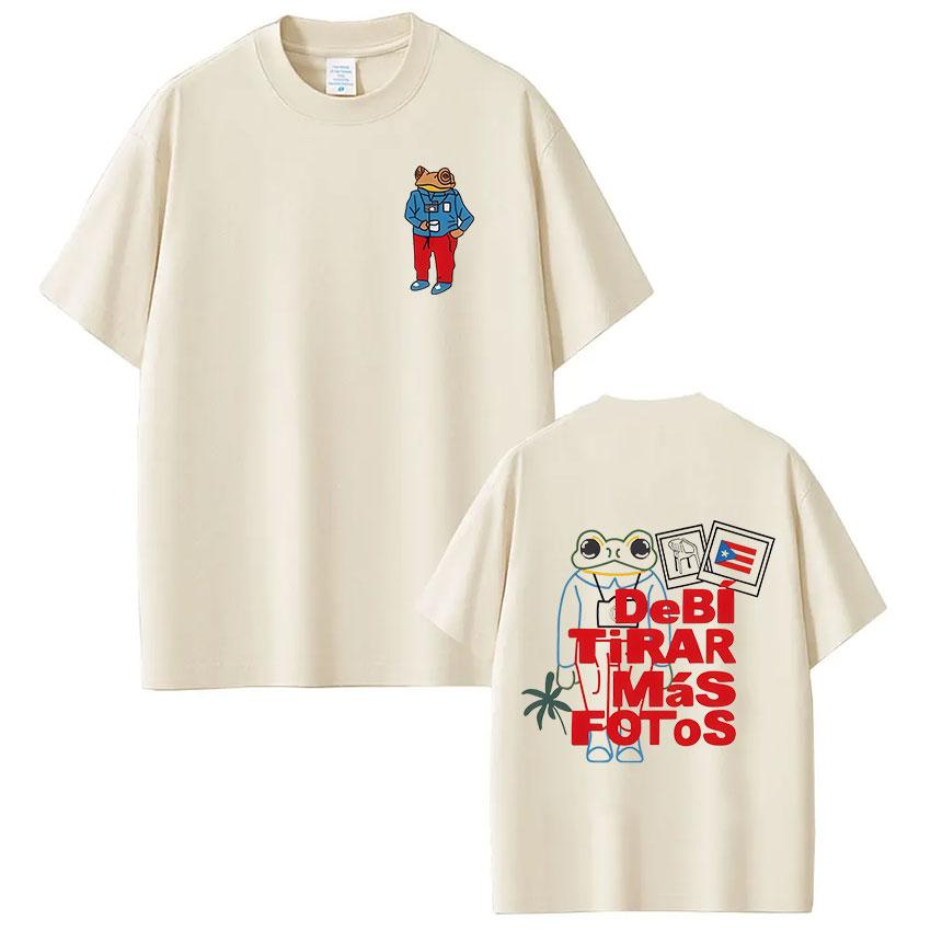 ZX Rapper Bad Bunny Tshirt Debi Tirar Mas Fotos DTMF T Shirts Mens Women Clothing Fashion Hip Hop Oversized Tshirt Streetwear