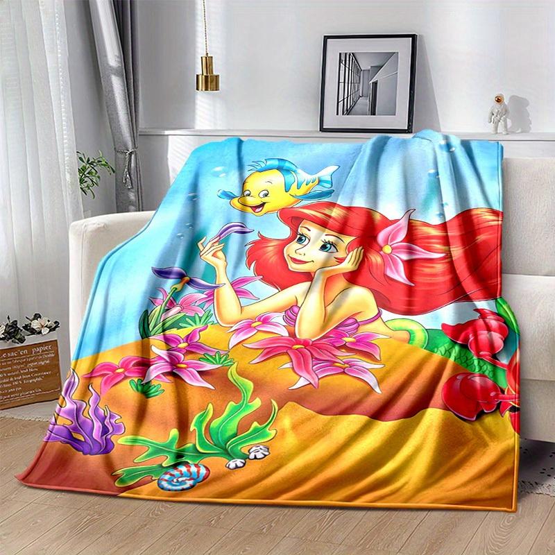 1 stuks, Prinses Ariel De Kleine Zeemeermin Onderwater Deken Huisdecoratie, Bankhoes, Buitendeken, Cadeau, Flanellen Deken, Geschikt voor Bed
